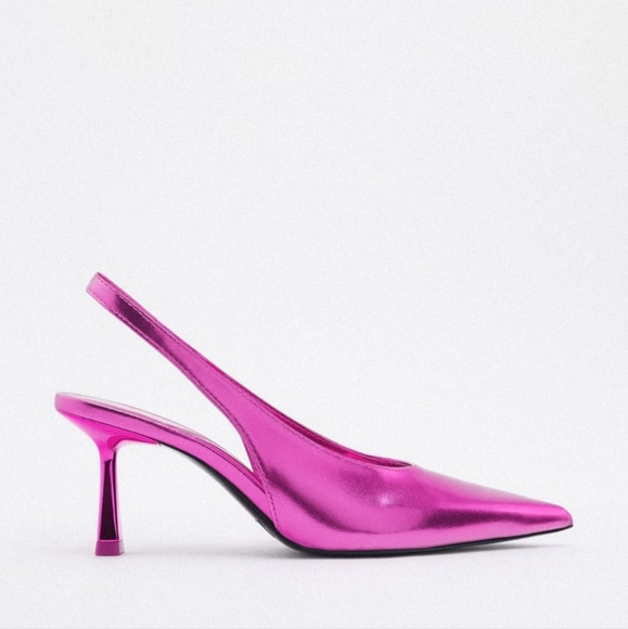 ZARA metallic pink heels - Picture 3 of 8